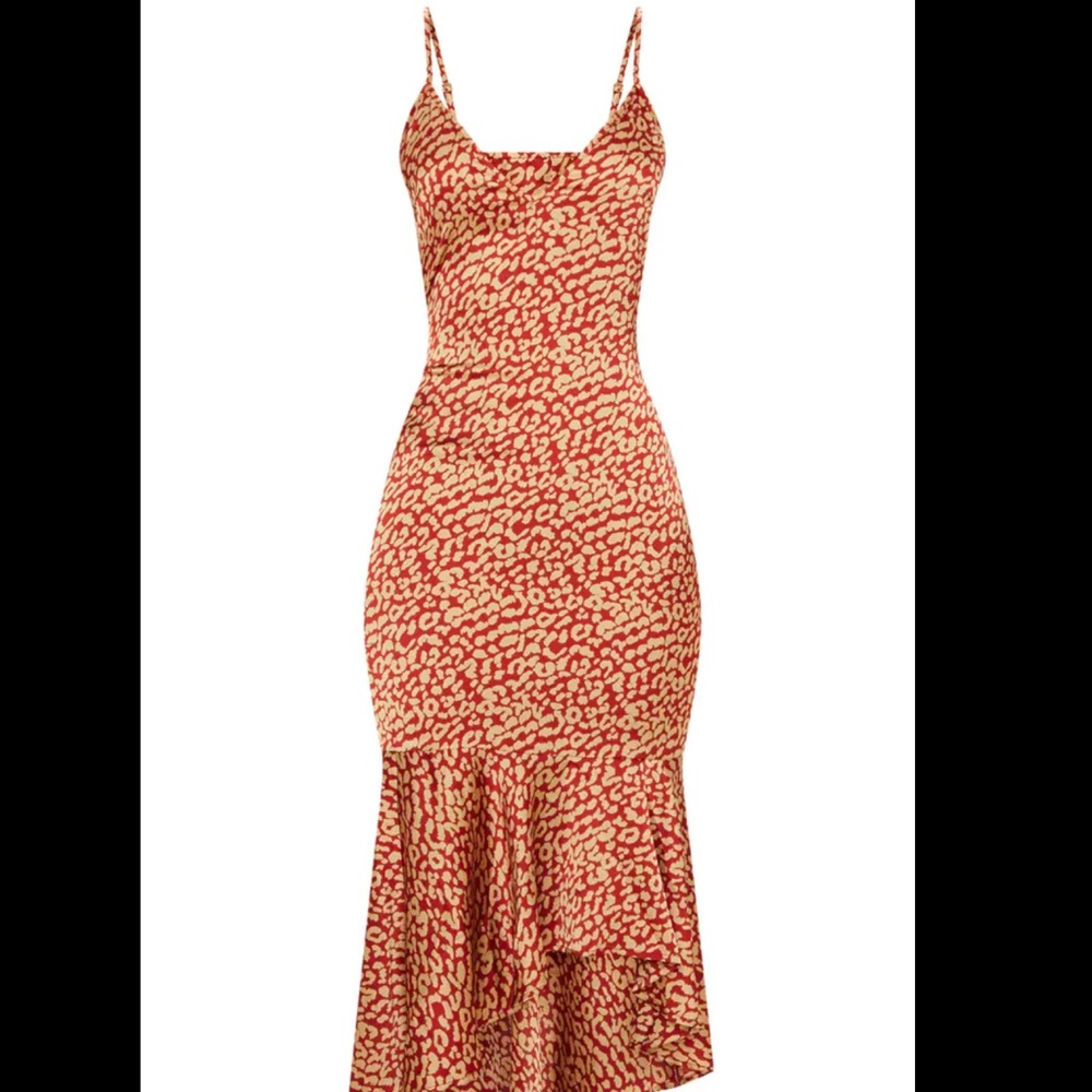 Pretty Little Thing Leopard Print MIDI Dress - Picture 2 of 3